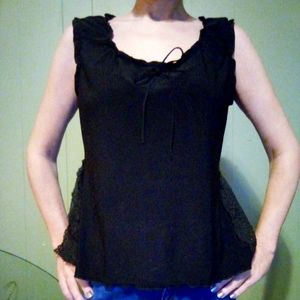Black sleeveless top